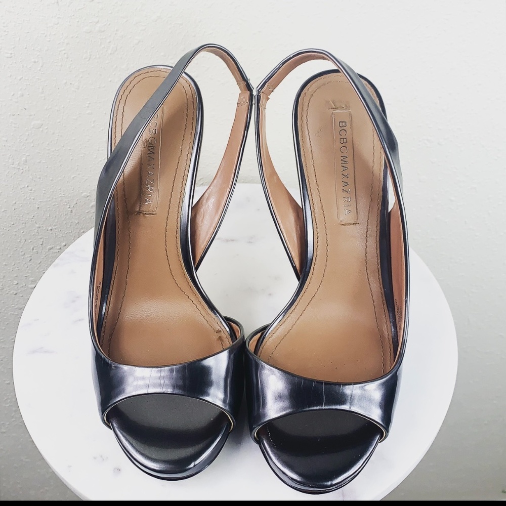 BCBG MaxAzria Peep-Toe Slingback Pumps